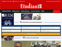 Tablet Screenshot of etudiant.ma